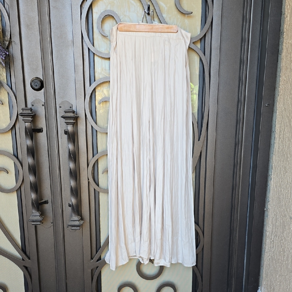 Abercrombie & Fitch Cream Wide Leg Trousers